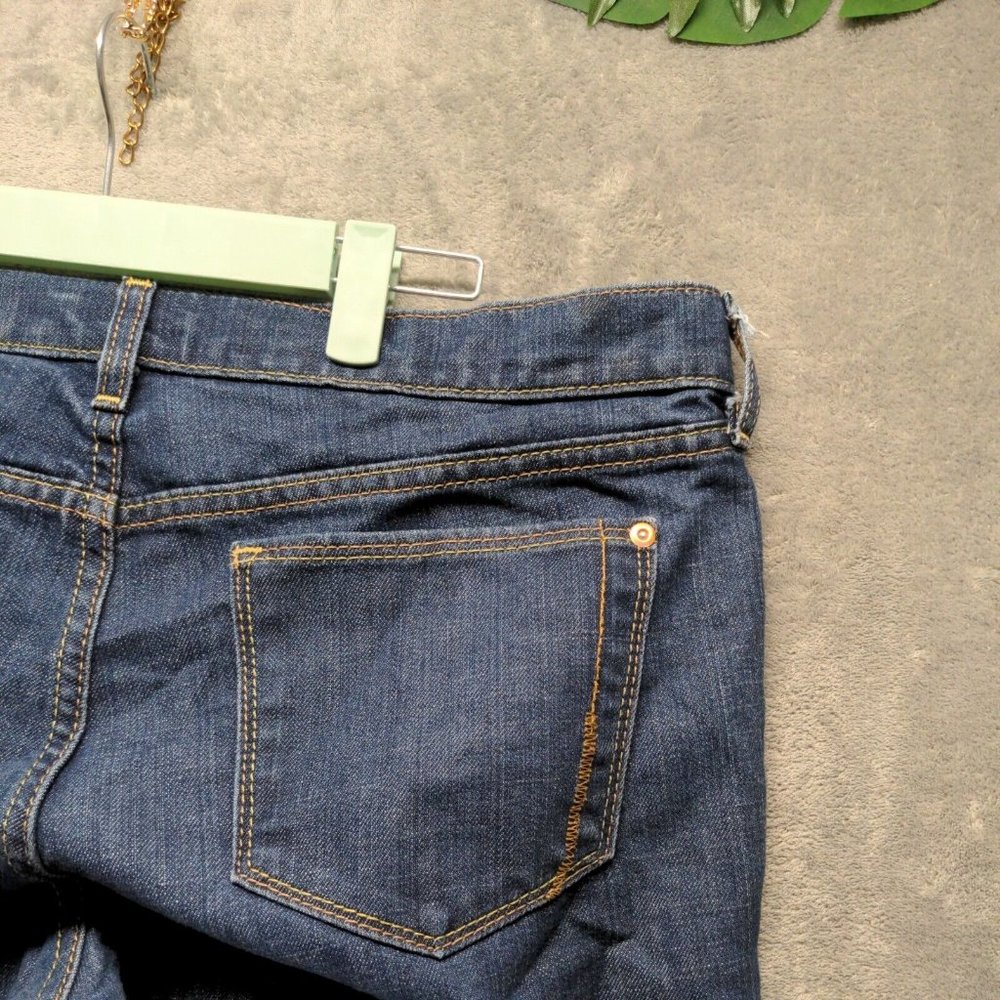 The Flirt Women Jeans Mid Rise Bootcut Leg Blue Dark Wash W:38 L:30 - Picture 12 of 16